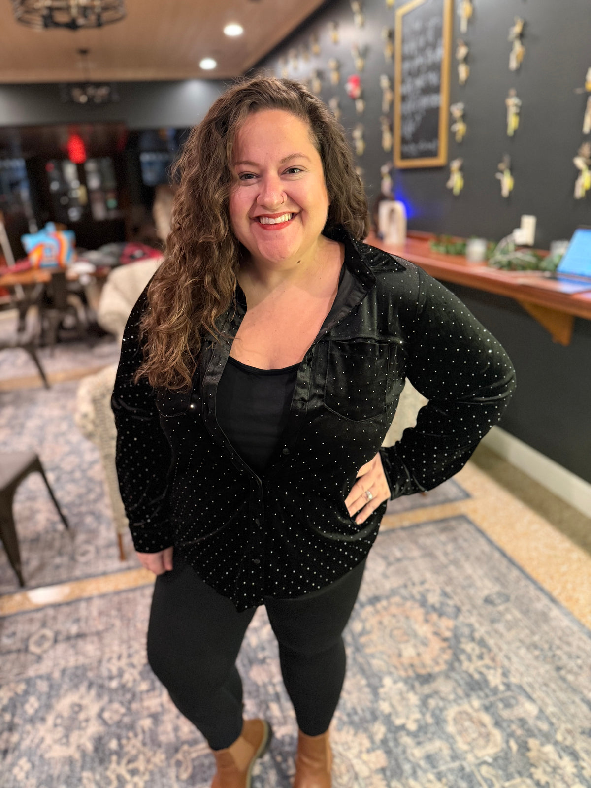 Black Velvet Starlight Top - Plus Only -NC