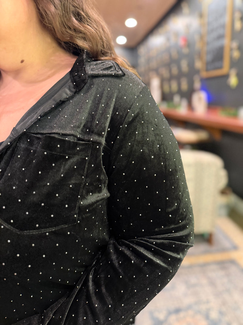Black Velvet Starlight Top - Plus Only -NC