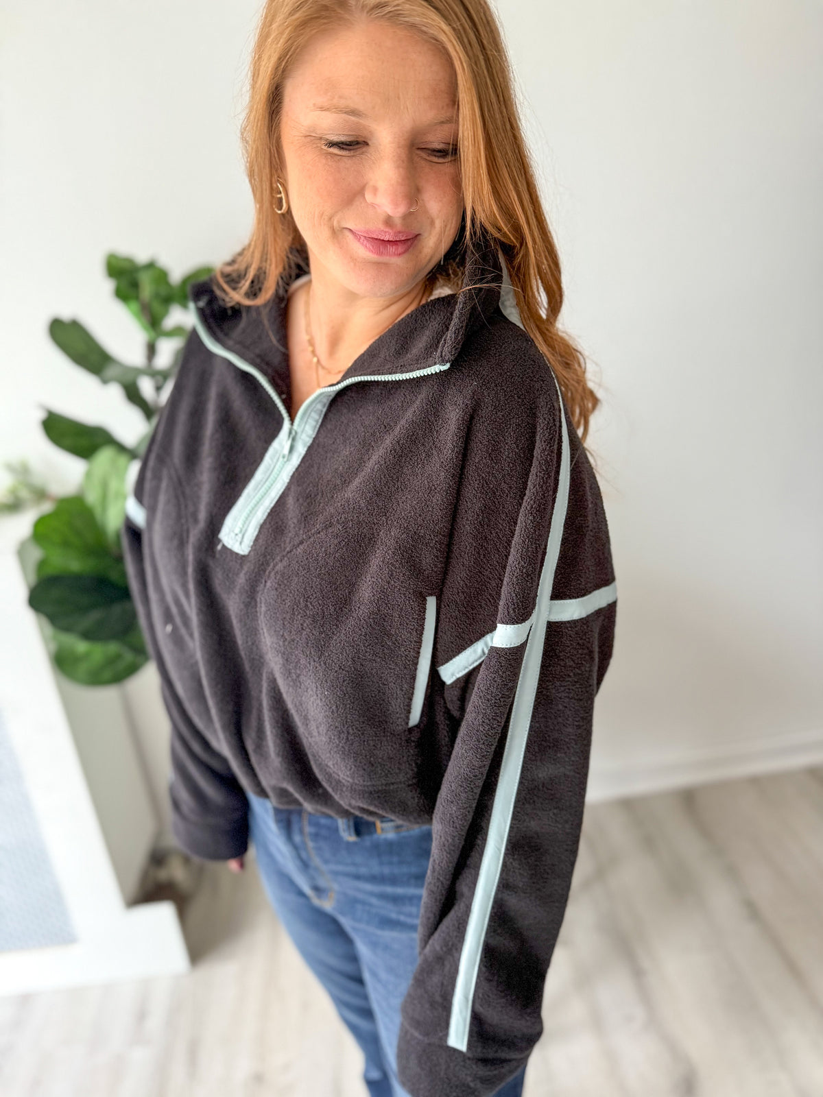 Black Quarter Zip Pullover