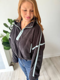 Black Quarter Zip Pullover