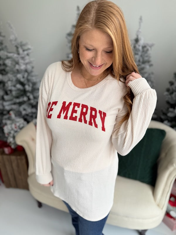 Ribbed Be Merry Top