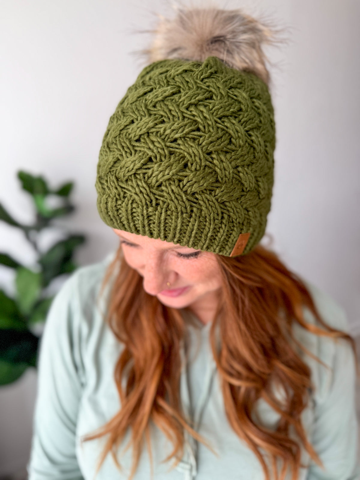 Forest Knit Pom Hat
