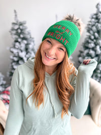 Merry & Bright Knit Pom Hat