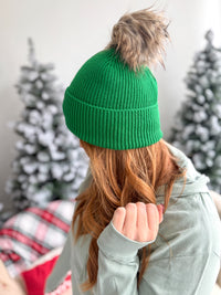 Merry & Bright Knit Pom Hat