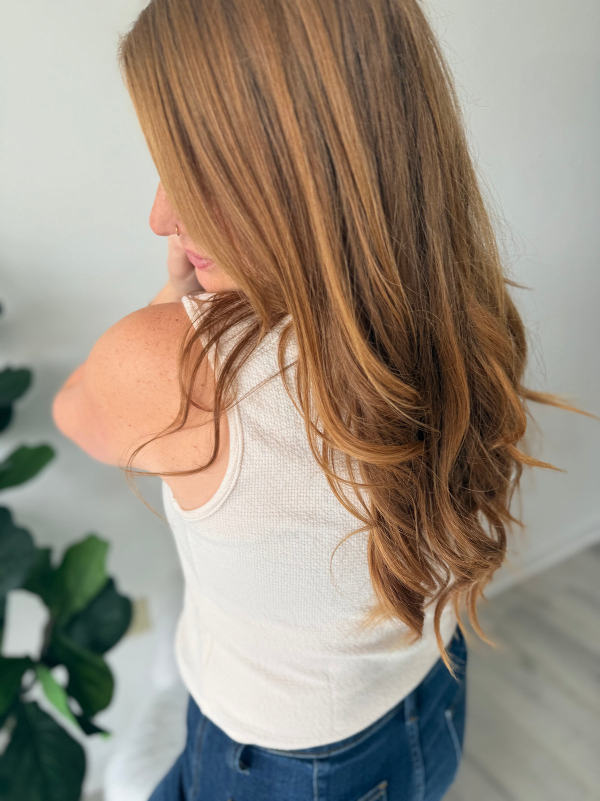 Square Neck Cream Tank