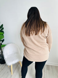 Coffee & Books Graphic Crewneck - Tan - NC