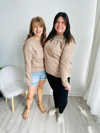 Coffee & Books Graphic Crewneck - Tan - NC
