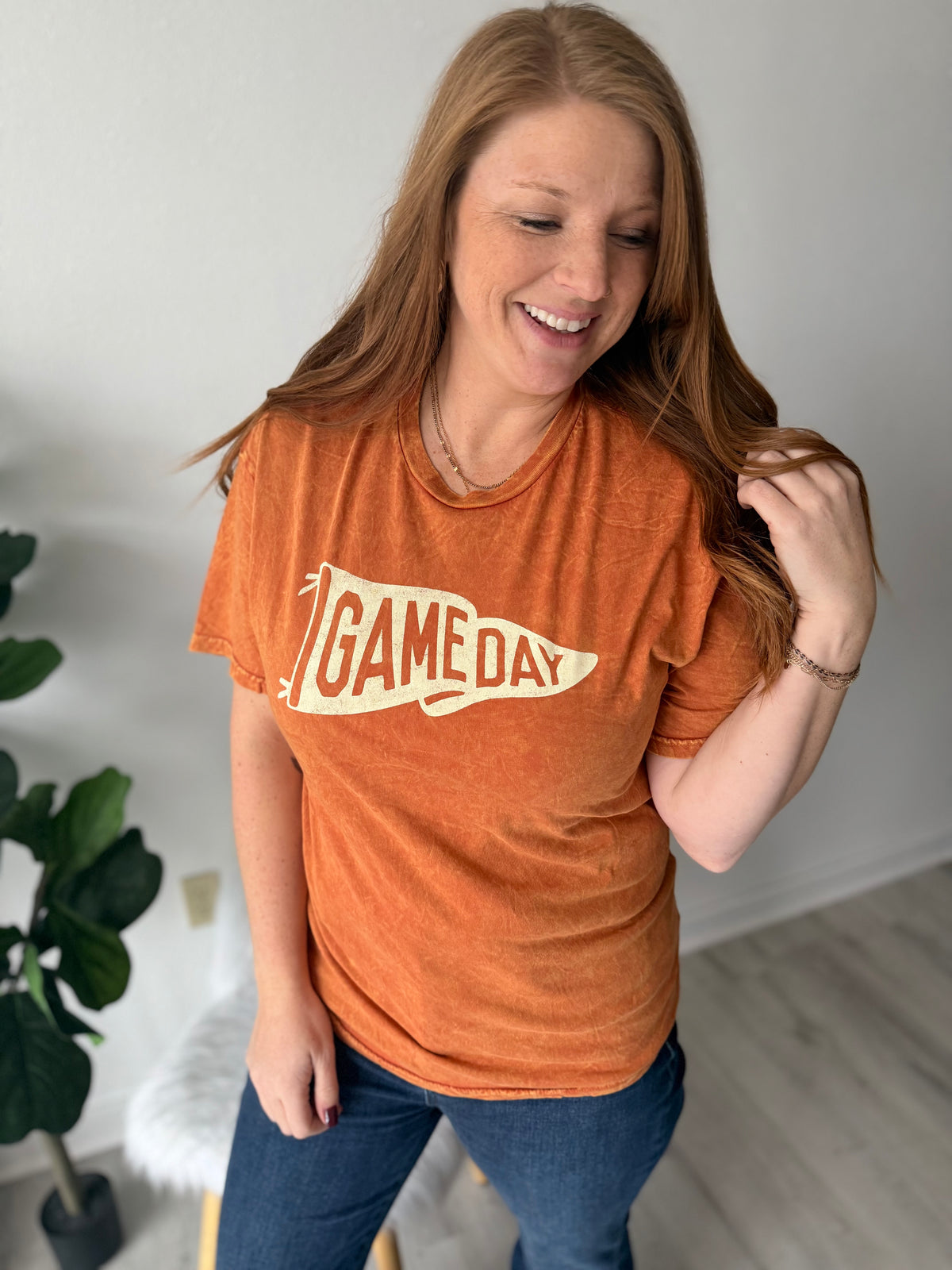 Game Day Pennant Tee - Orange