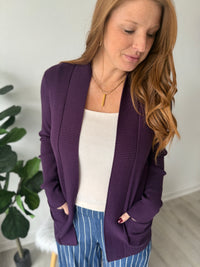 Classic Cardigan - Plum