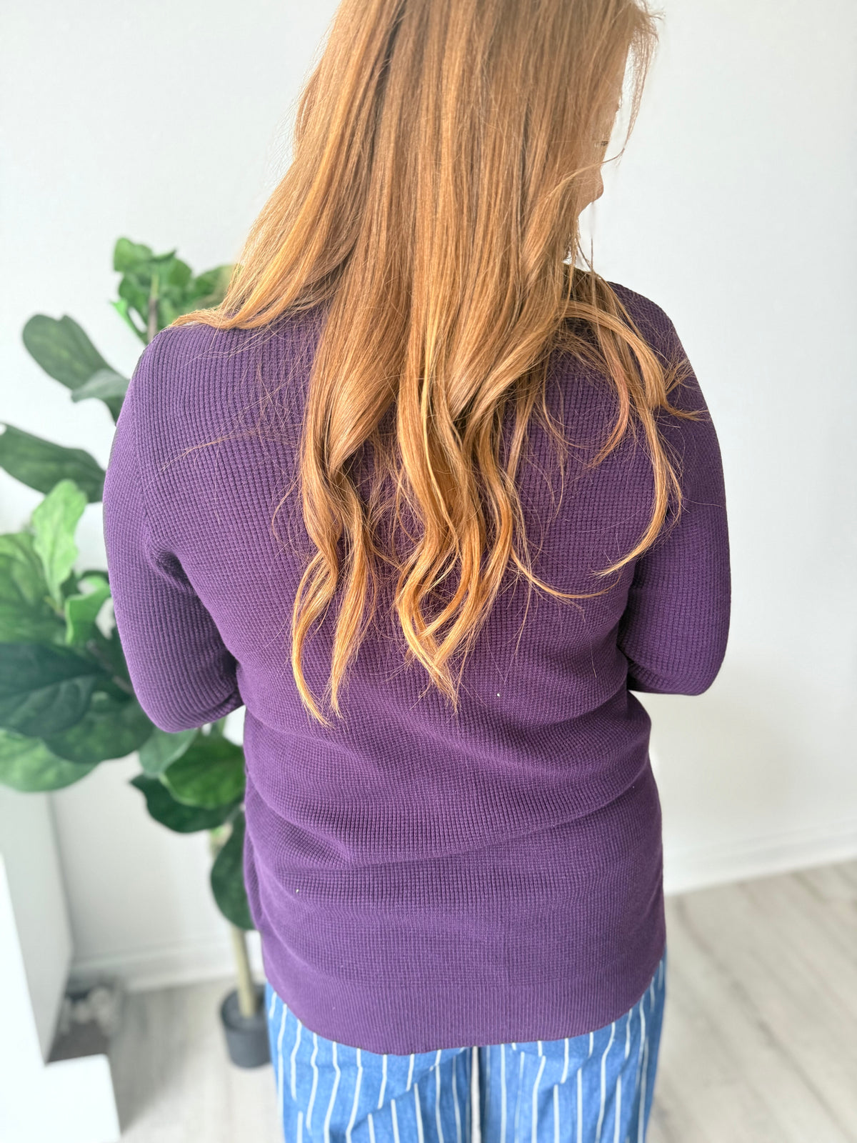 Classic Cardigan - Plum