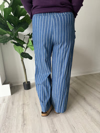 Striped Chambray Pants