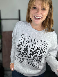 Game Day Checkered Graphic Sweatshirt