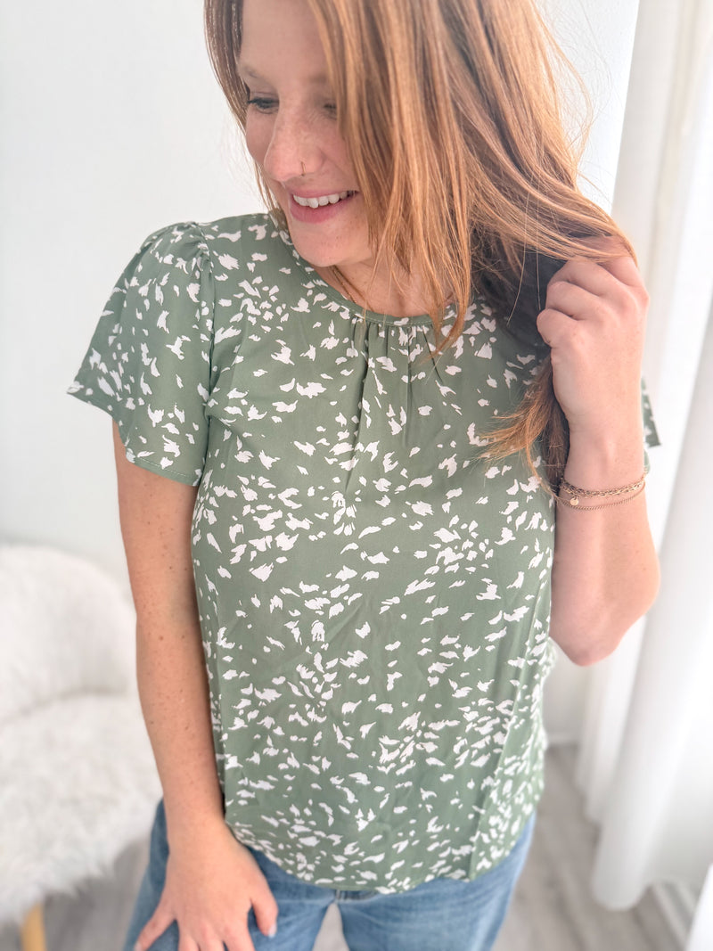 Sage Petal Top