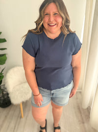 Navy Darling Top