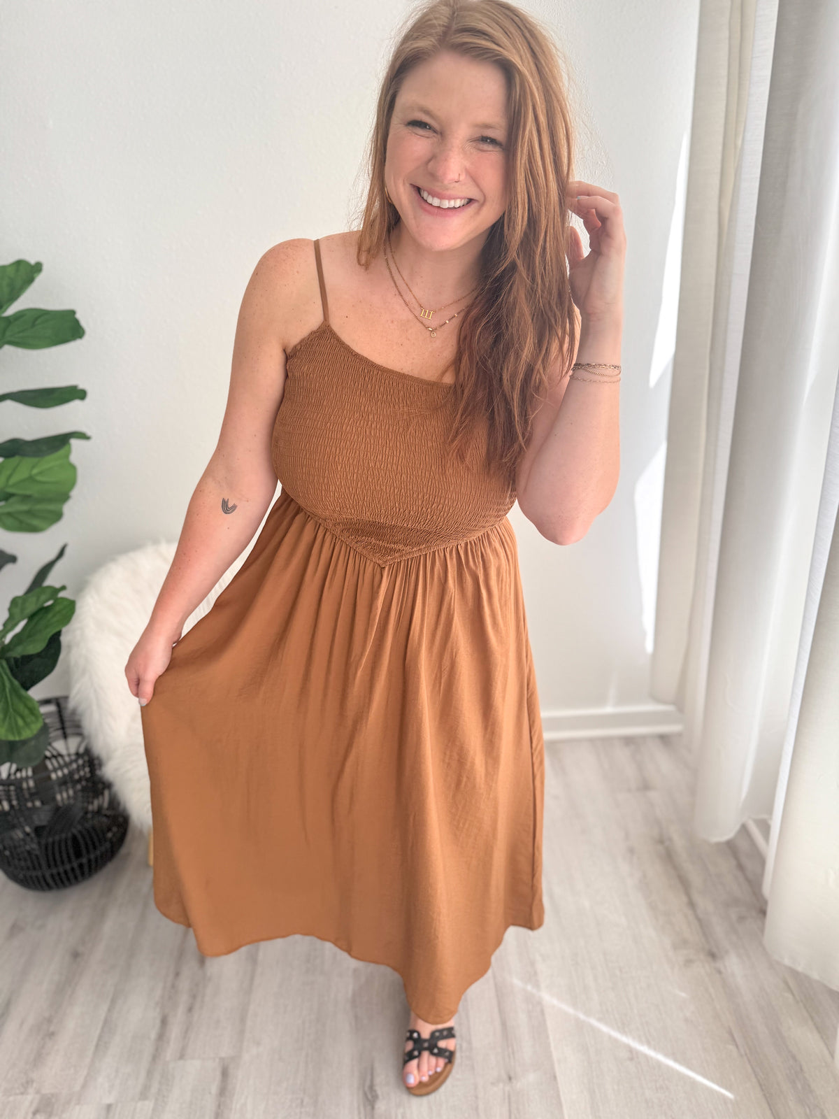 Mocha Muse Midi Dress