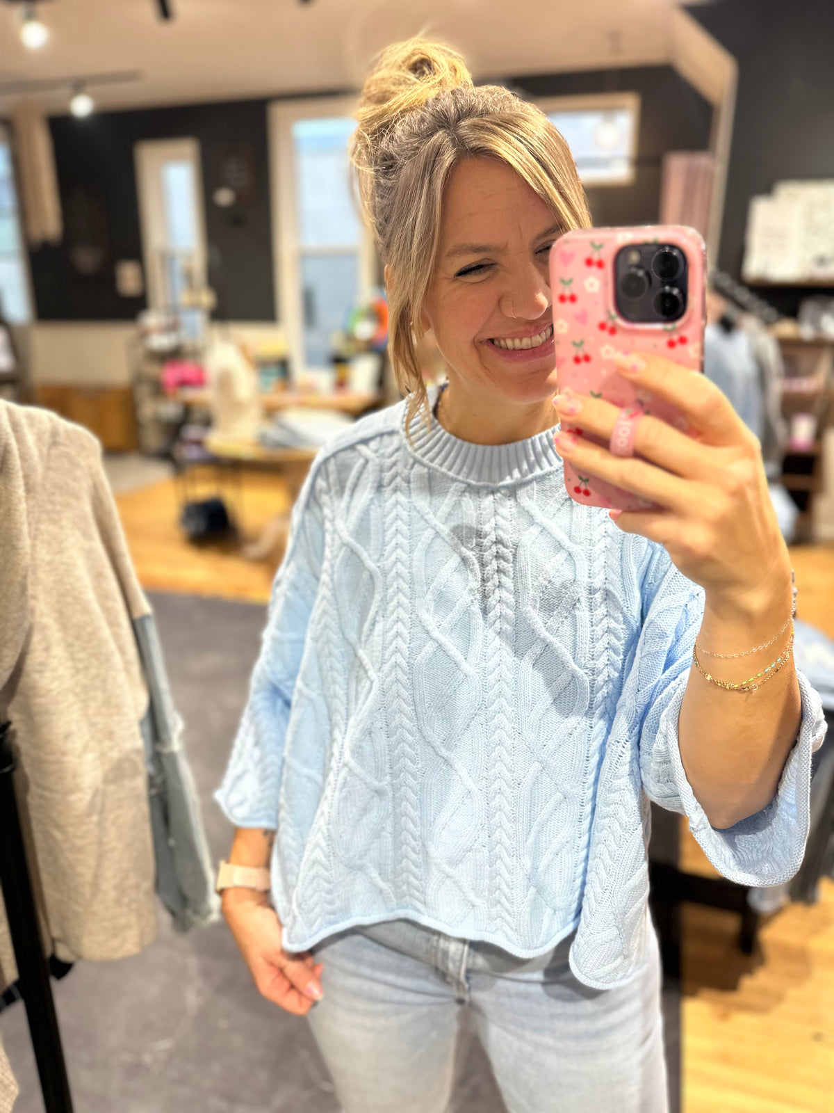 Robin Cable Knit Drape Sweater - NC