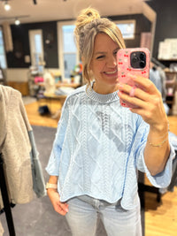Robin Cable Knit Drape Sweater - NC