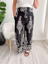 Jasmine Black and White Pants