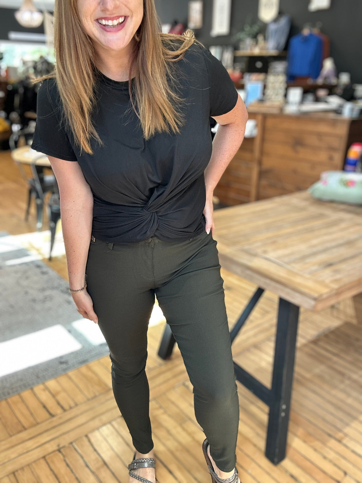 Olive Hyperstretch Skinnies