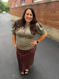 Chocolate Polka Dot Skirt