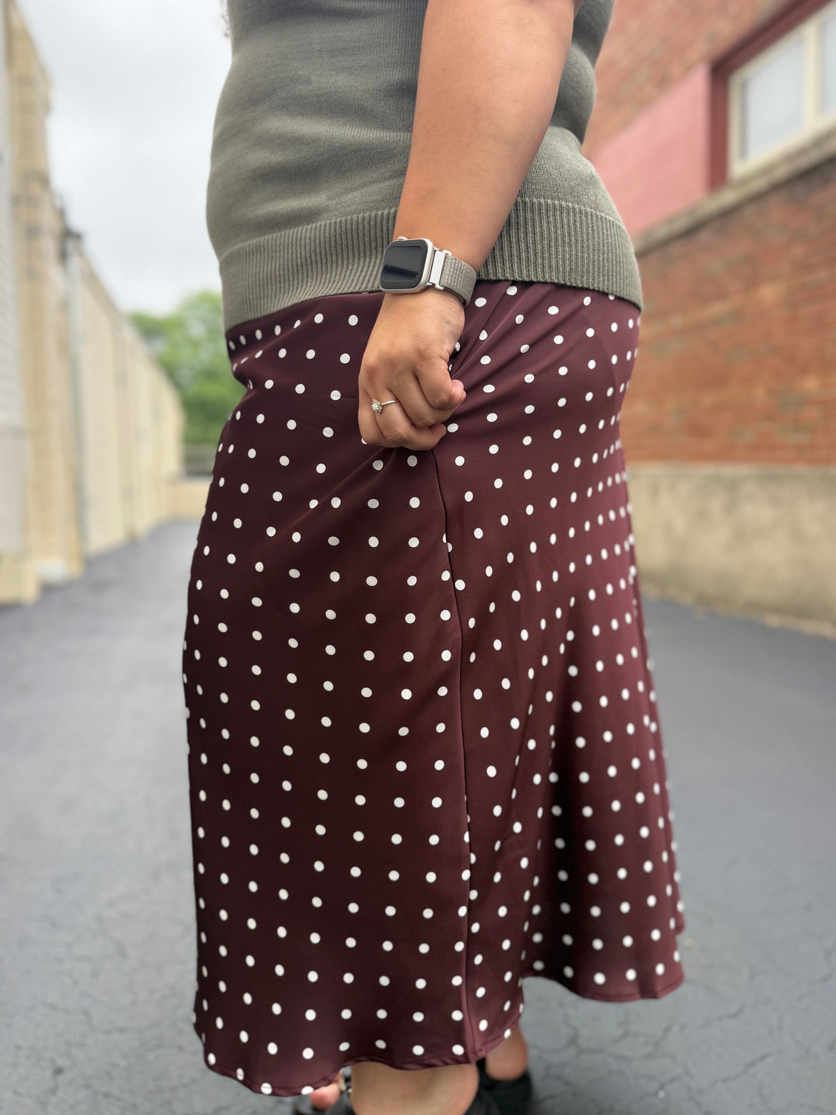 Chocolate Polka Dot Skirt