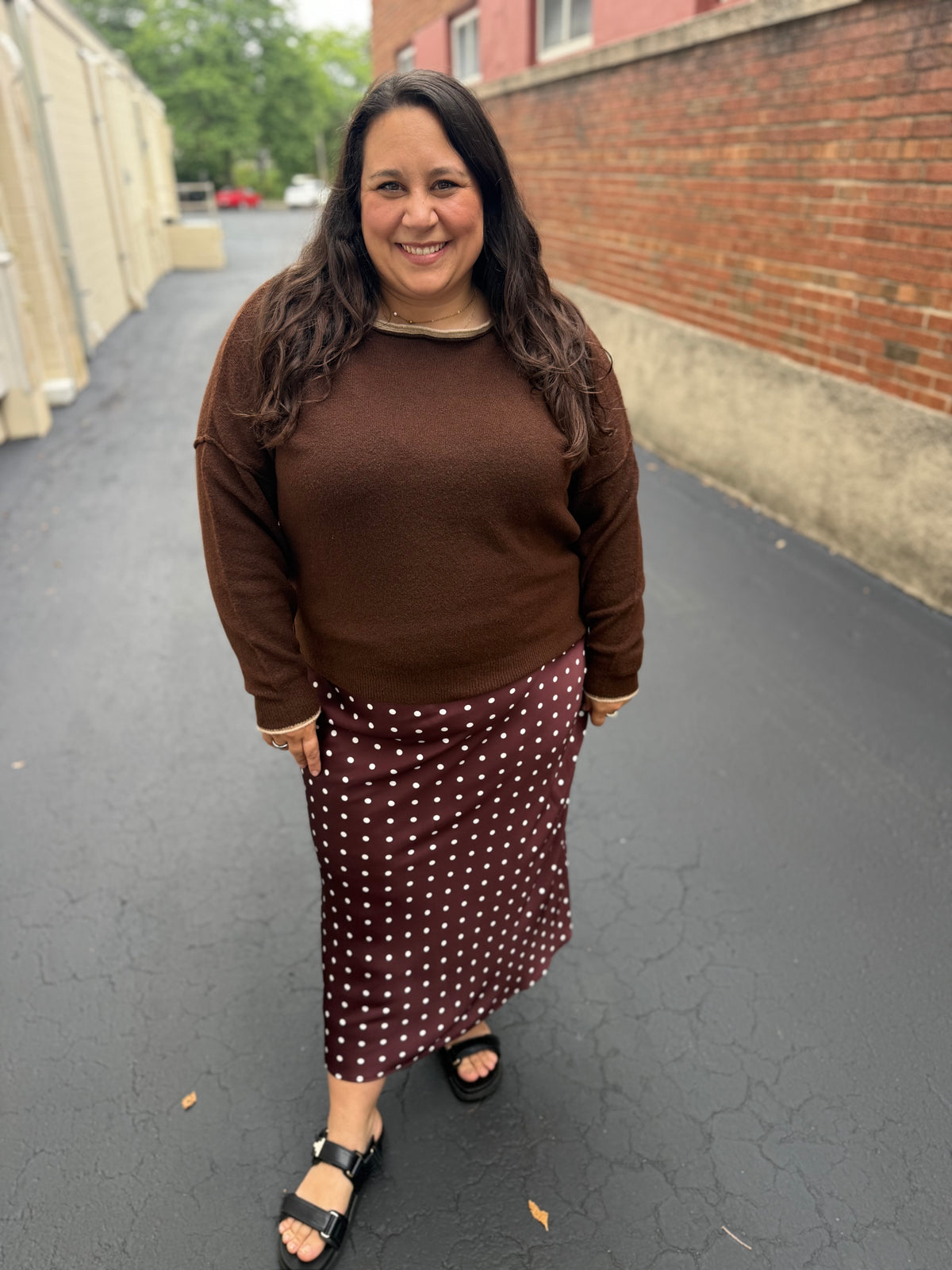 Chocolate Polka Dot Skirt