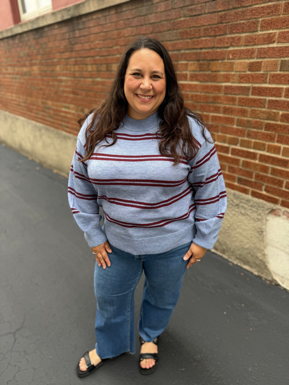 Merlot Stripe Sweater