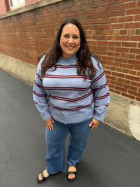 Merlot Stripe Sweater