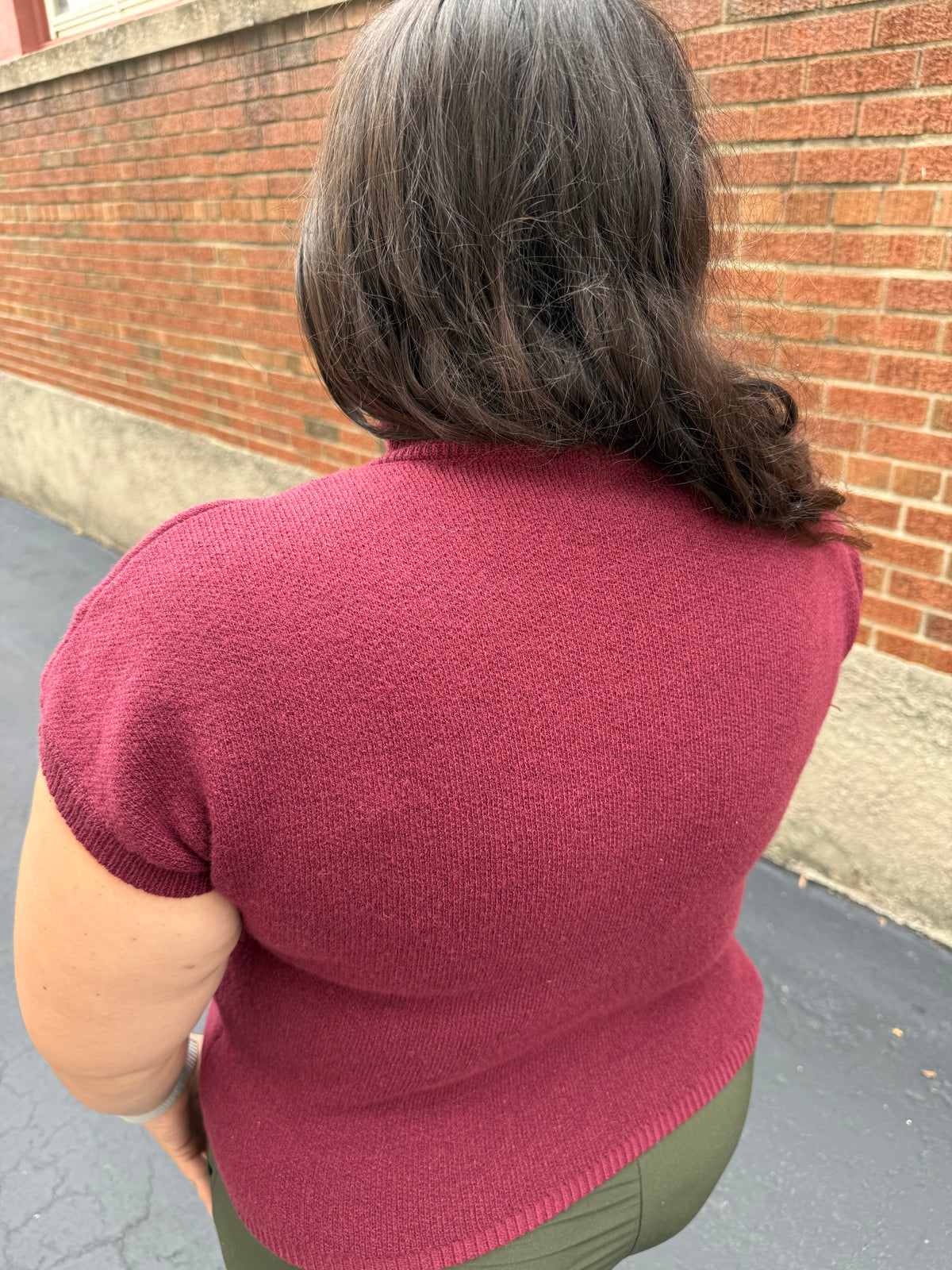 Burgundy & Black Bold Floral Knit Top