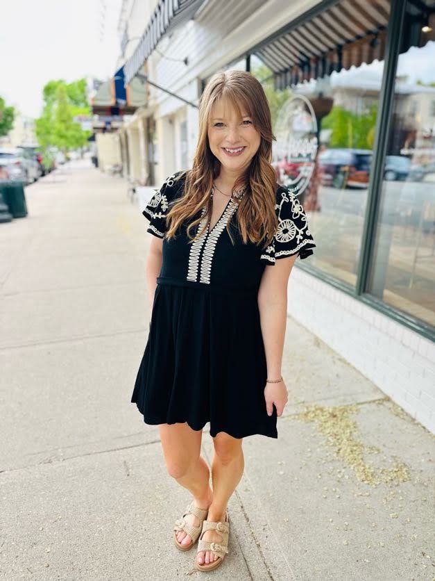 Scarlett Detailed Linen Dress