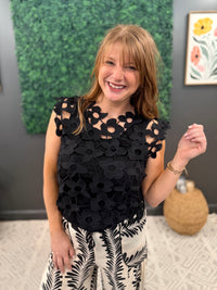 Black Floral Overlay