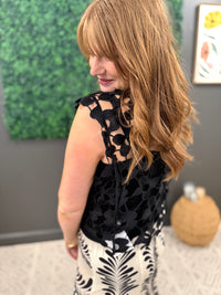 Black Floral Overlay
