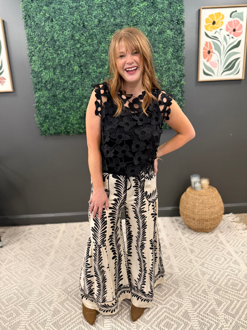 Black Floral Overlay