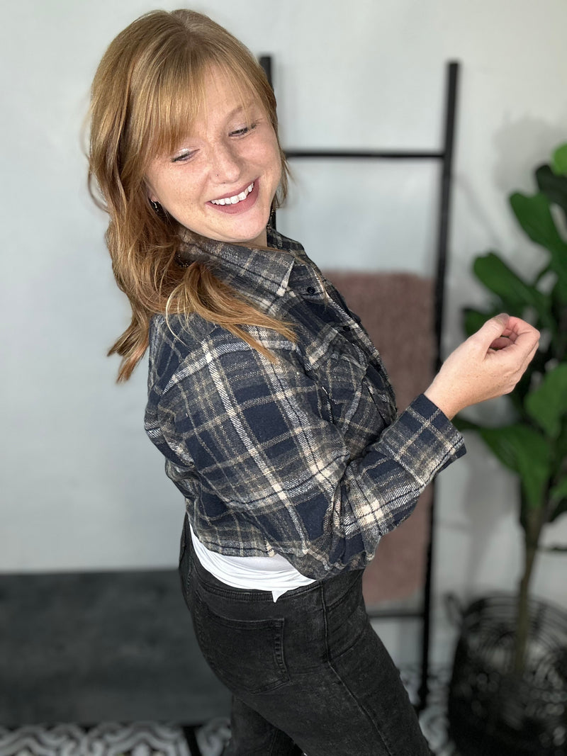 Indigo Plaid Jacket