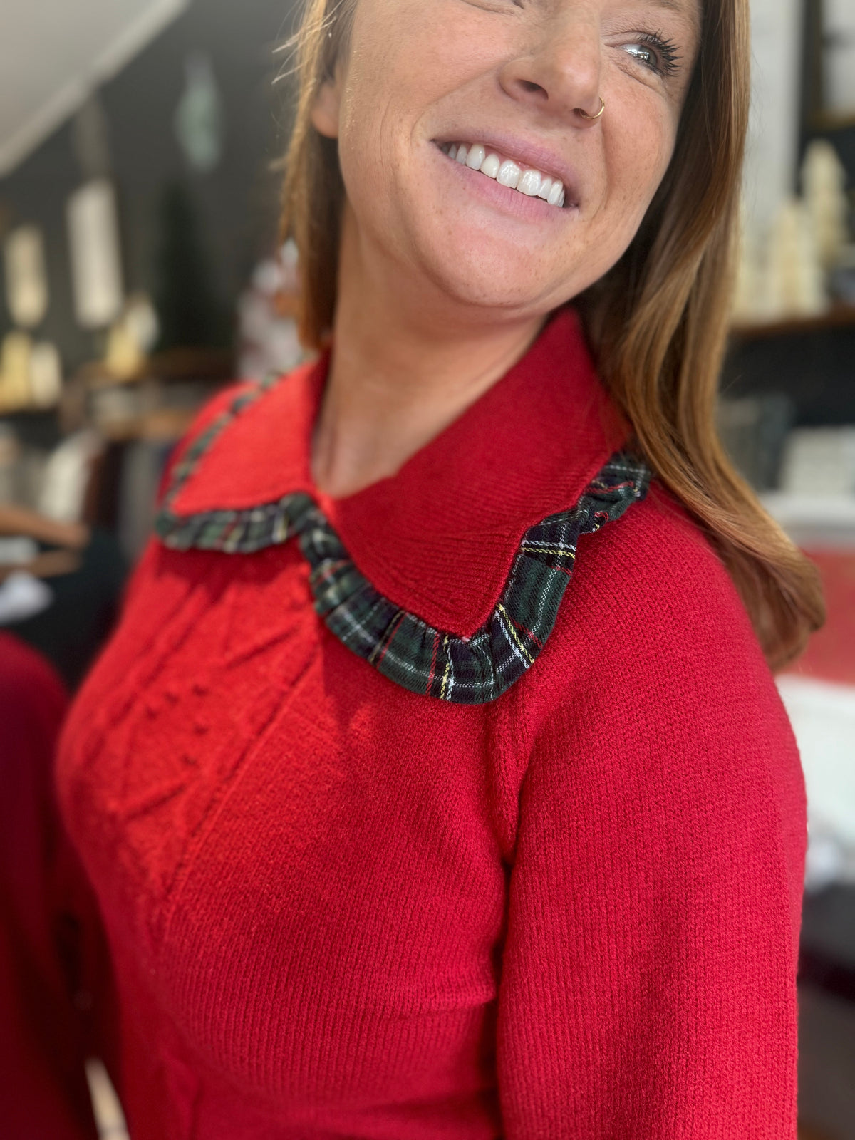 Merry Plaid Sweater