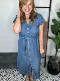 Melody Denim Button Up Dress