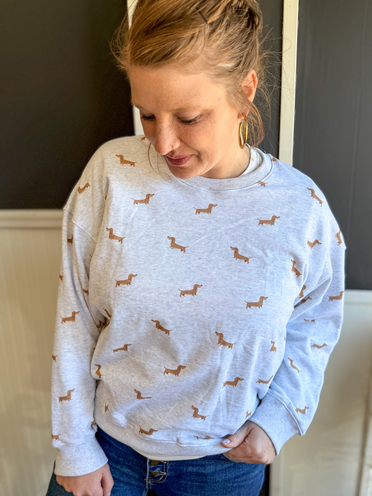 Wiener Dog Crewneck Sweatshirt