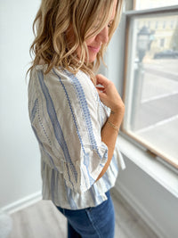 Drift Blue Stripe Top