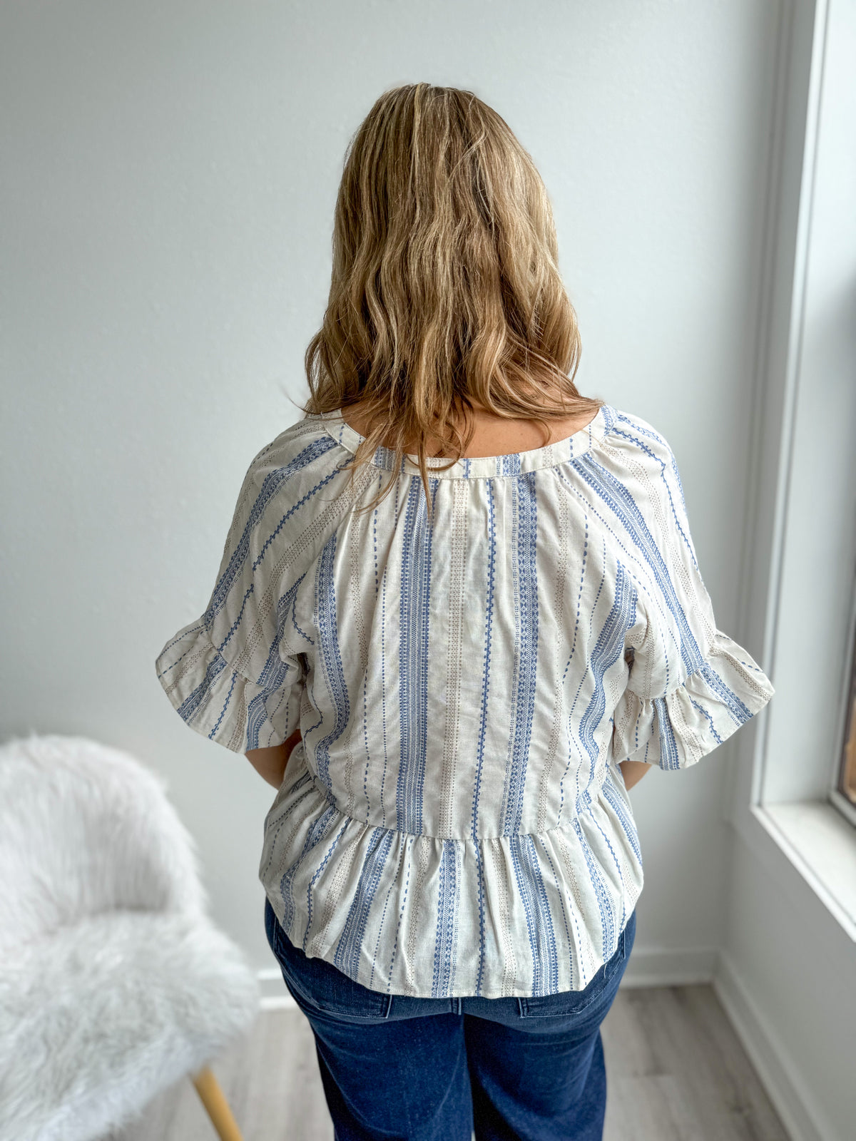 Drift Blue Stripe Top