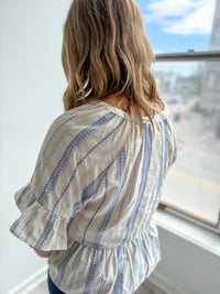 Drift Blue Stripe Top