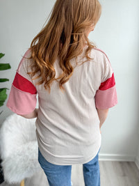 Strawberry Cream Henley Top