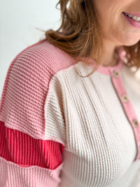 Strawberry Cream Henley Top