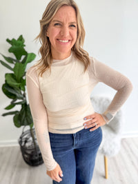 Rhinestone Sheer Top