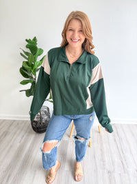Evergreen Two Toned Quarter Zip