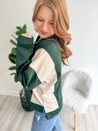 Evergreen Two Toned Quarter Zip