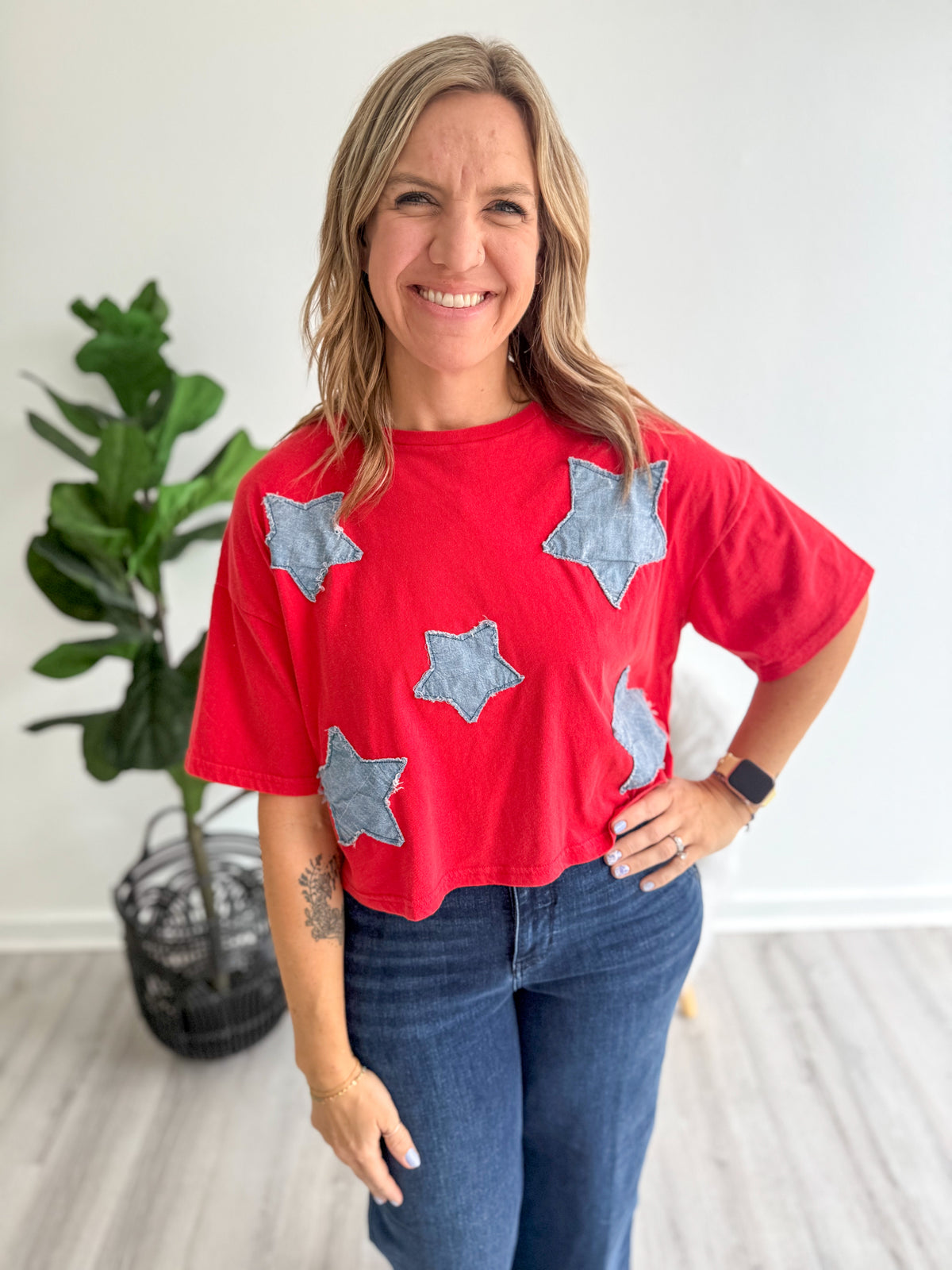 Firecracker Denim Star Top