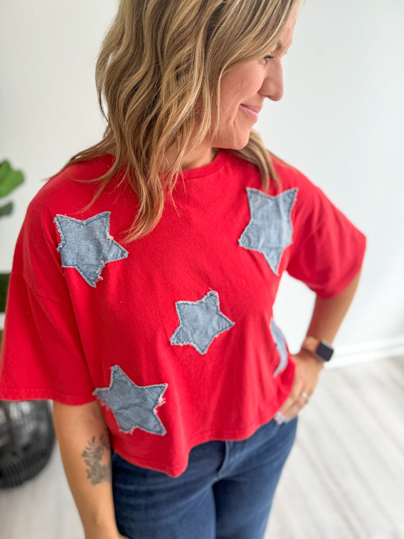 Firecracker Denim Star Top