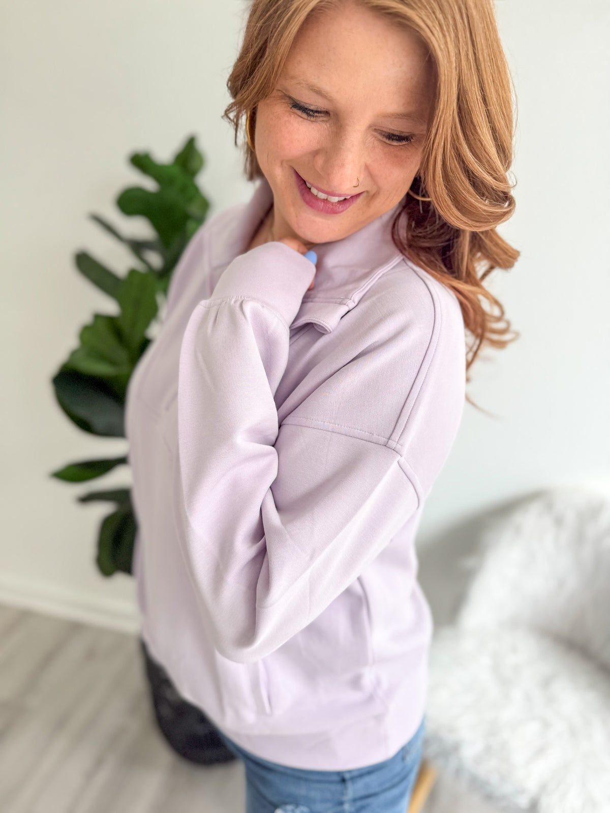 Lavender Simple Comfort Quarter Zip