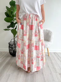 Patchwork Petals Maxi Skirt