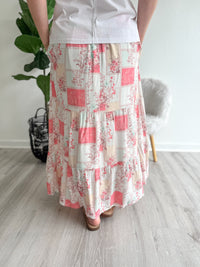 Patchwork Petals Maxi Skirt